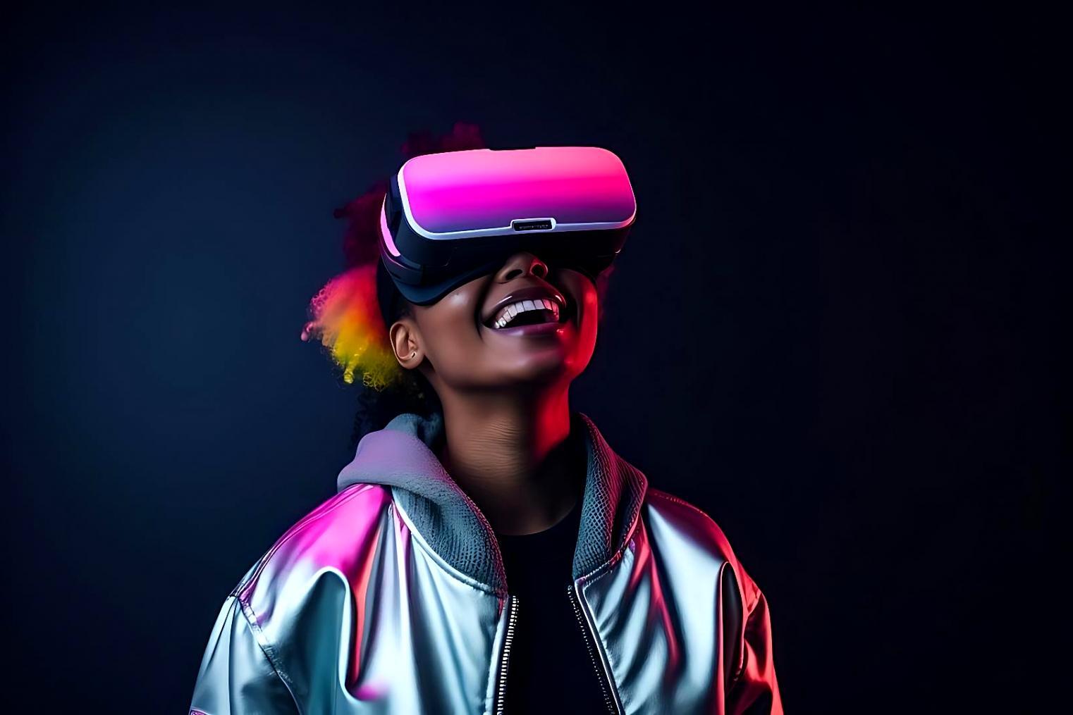 Screenshot of VR puzzle game showing player manipulating 3D objects